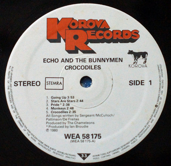 Echo & The Bunnymen : Crocodiles (LP,Album,Stereo)