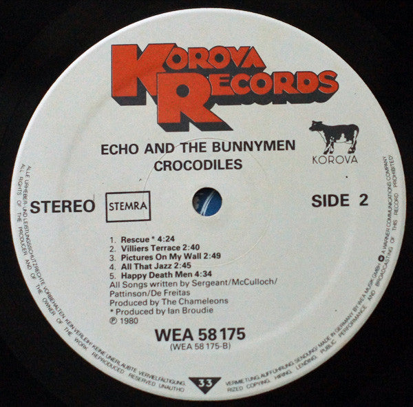 Echo & The Bunnymen : Crocodiles (LP,Album,Stereo)