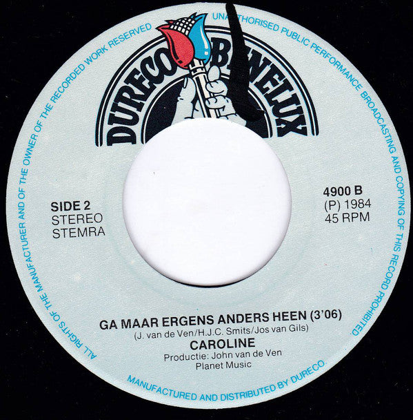 Caroline (26) : Stuur Mij Geen Rozen Meer (7",45 RPM,Single)