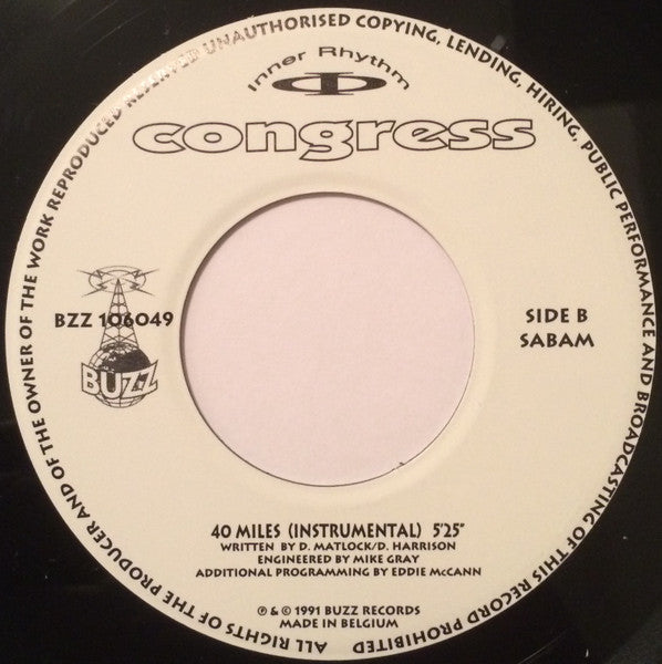 Congress : 40 Miles (7")