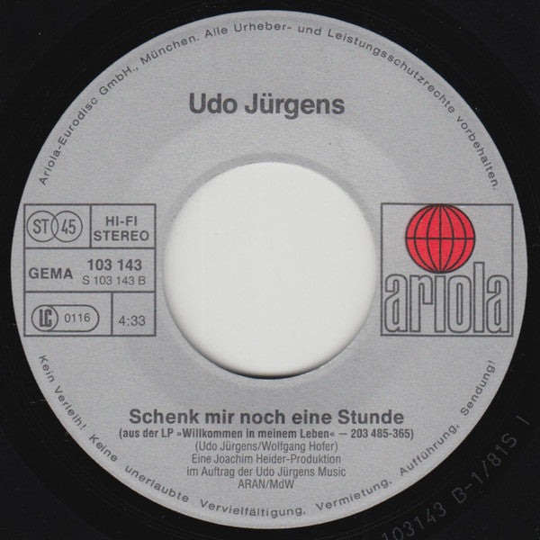 Udo Jürgens : Ich Sah Nur Sie (7",45 RPM,Single,Stereo)