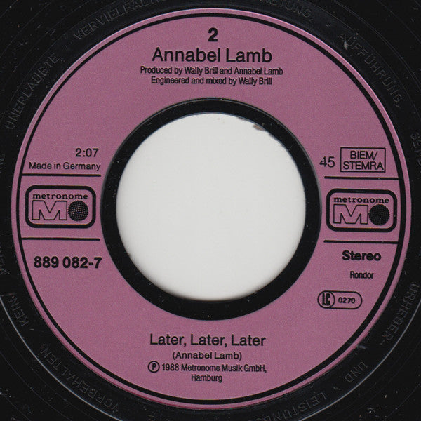 Annabel Lamb : Refugee (7", Single)