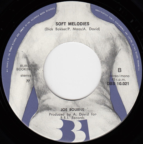 Joe Bourne : Baby You're The One / Soft Melodies (7",45 RPM,Single)