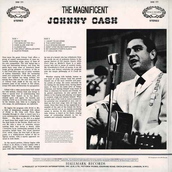 Johnny Cash : The Magnificent Johnny Cash (LP,Compilation,Stereo)