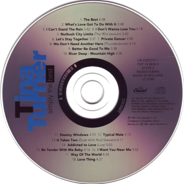 Tina Turner : Simply The Best (Compilation,Reissue)