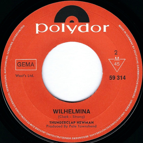 Thunderclap Newman : Something In The Air (7",Single,Mono,45 RPM)