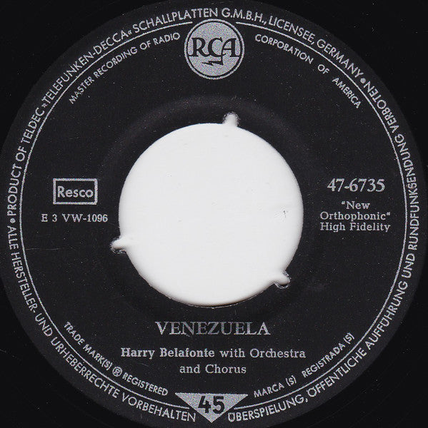 Harry Belafonte : Mary's Boy Child (7",45 RPM,Single)