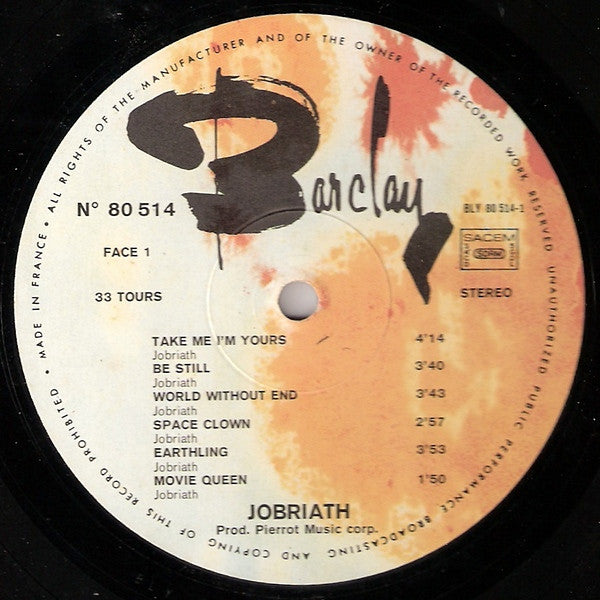 Jobriath : Jobriath (LP,Album)