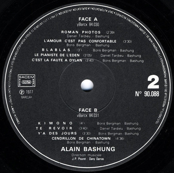 Alain Bashung : Roman Photos (LP,Album)