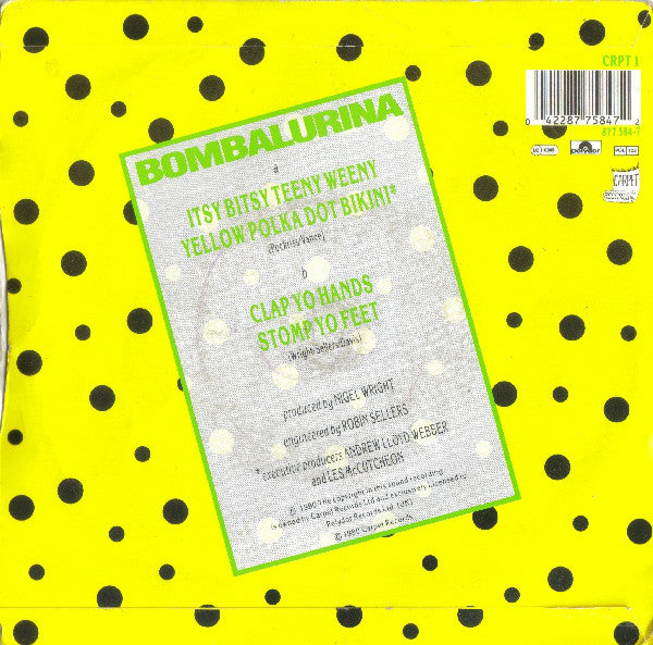 Bombalurina : Itsy Bitsy Teeny Weeny Yellow Polka Dot Bikini (7",45 RPM,Single)