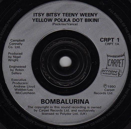 Bombalurina : Itsy Bitsy Teeny Weeny Yellow Polka Dot Bikini (7",45 RPM,Single)