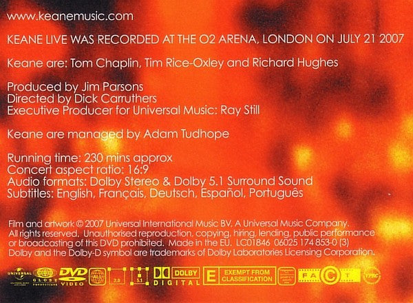 Keane : Live (DVD-Video,NTSC)
