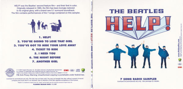 Beatles, The : Help! (7 Song Radio Sampler) (Advance,Sampler)