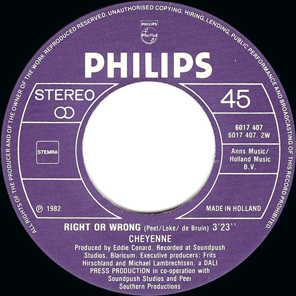 Cheyenne (2) : Ev'ry Time I See You (7",45 RPM,Single,Stereo)