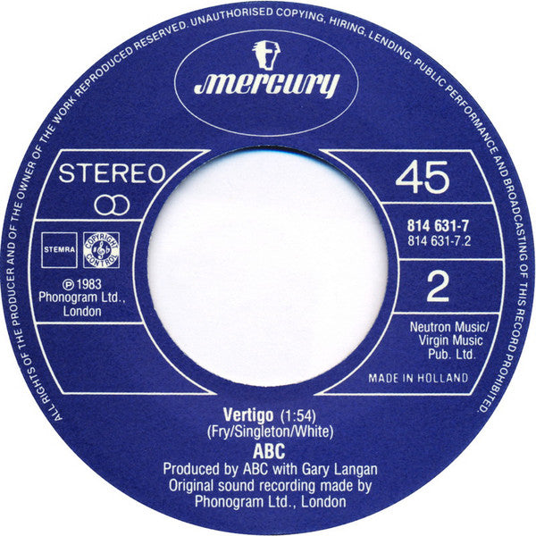 ABC : That Was Then But This Is Now (7", Single)