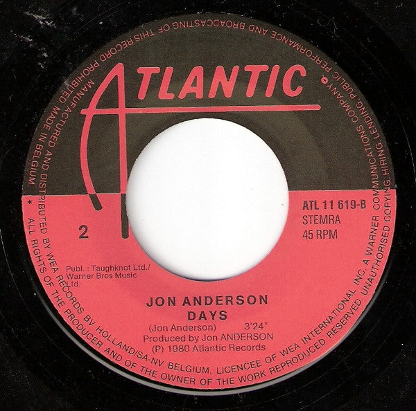Jon Anderson : Some Are Born (7",Single,45 RPM)