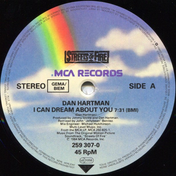 Dan Hartman : I Can Dream About You (12",45 RPM)