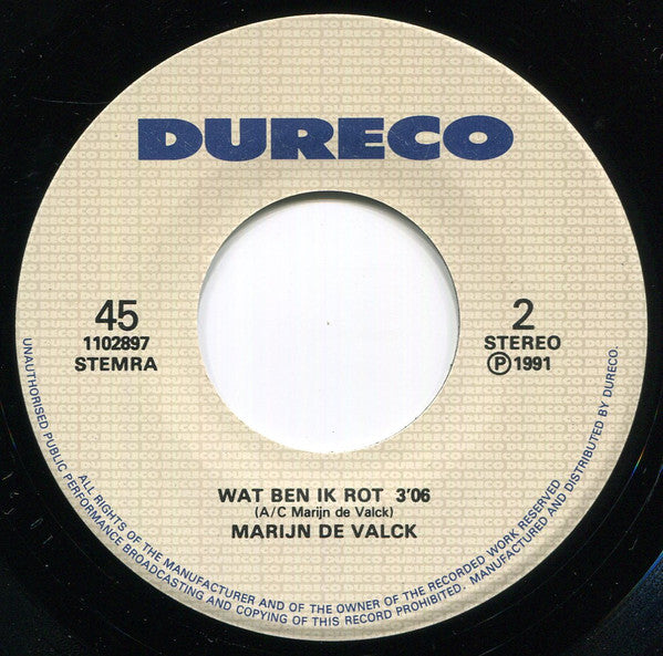 Marijn Devalck : Rose (7",45 RPM,Single,Stereo)