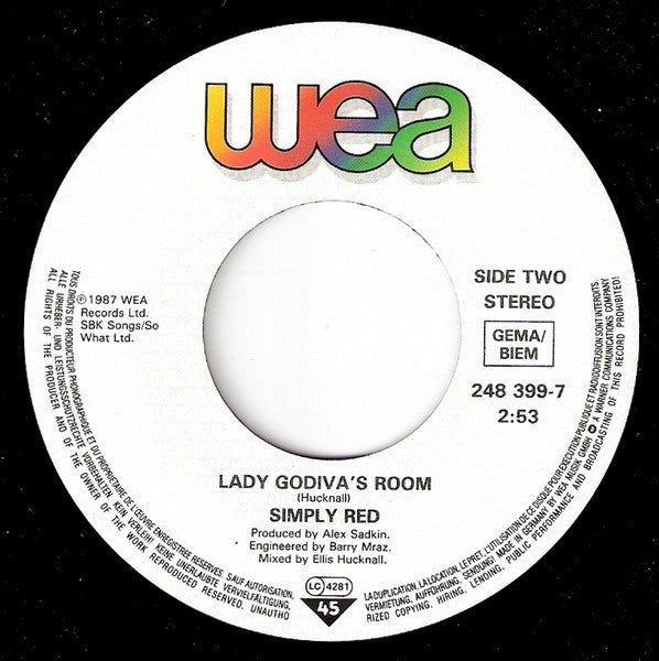 Simply Red : Infidelity (7",45 RPM,Single,Stereo)