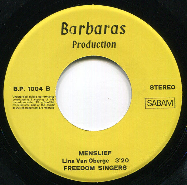 Freedom Singers (5), The : Op Zoek Naar Jou (7",45 RPM,Single,Stereo)