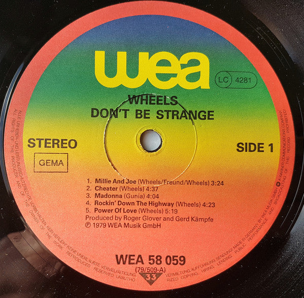 Wheels (12) : Don't Be Strange (LP, Album)