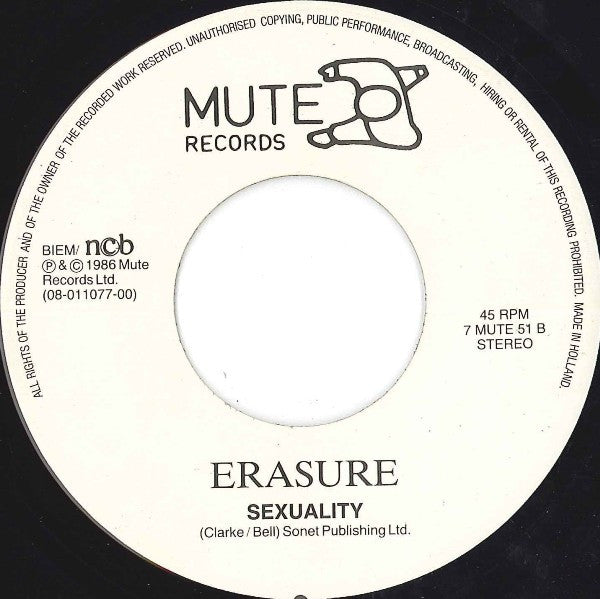 Erasure : Sometimes (7",45 RPM,Single)