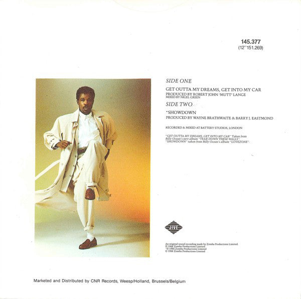Billy Ocean : Get Outta My Dreams, Get Into My Car (7",45 RPM,Single)