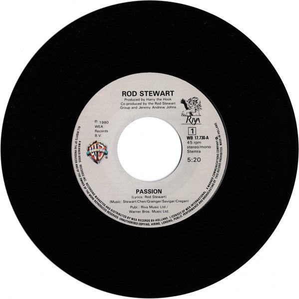 Rod Stewart : Passion (7",45 RPM,Single,Stereo)