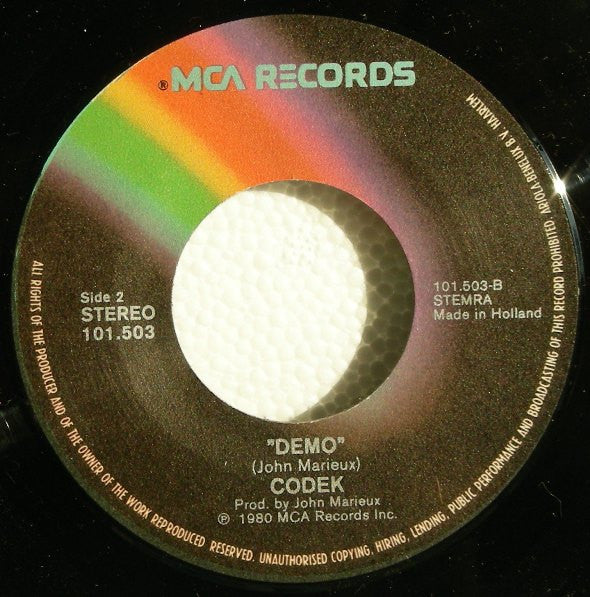 Codek : Me, Me, Me / Demo (7",45 RPM)
