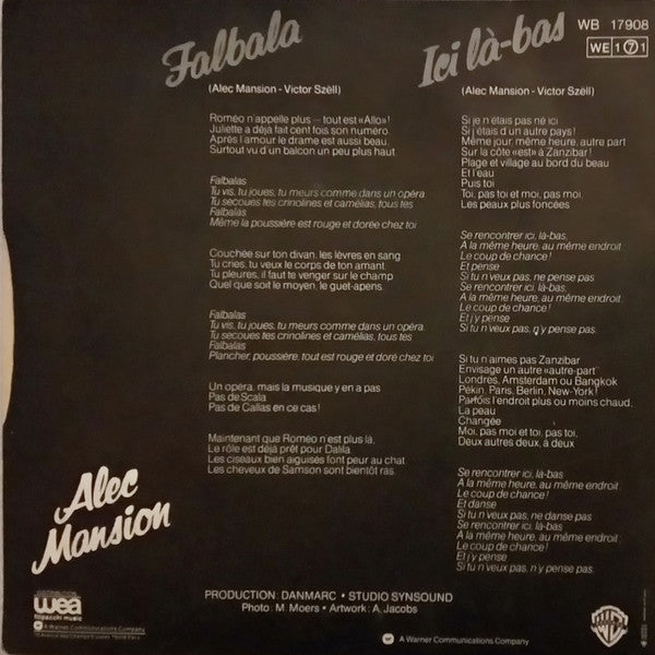 Alec Mansion : Falbala (7",Single)