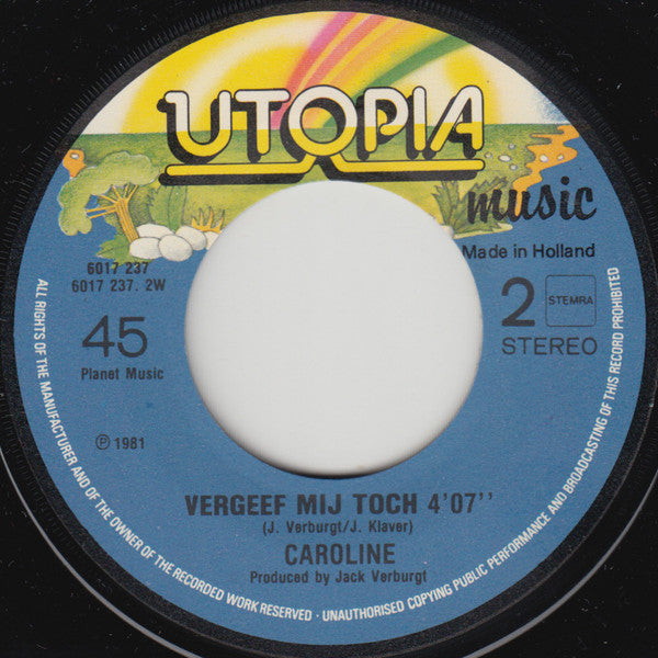 Caroline (26) : Jij Nam Mijn Hand (7",45 RPM,Single,Stereo)