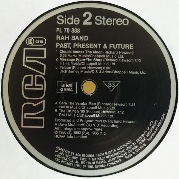 RAH Band : Past, Present & Future (LP, Comp)