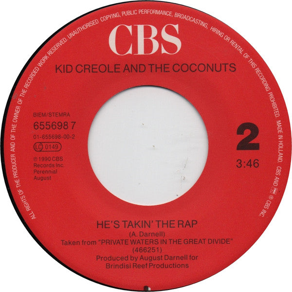 Kid Creole And The Coconuts : The Sex Of It (7",45 RPM,Single)