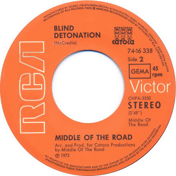 Middle Of The Road : Kailakee Kailako (7",45 RPM,Single,Stereo)