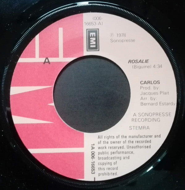Carlos (3) : Rosalie (7",45 RPM,Single)