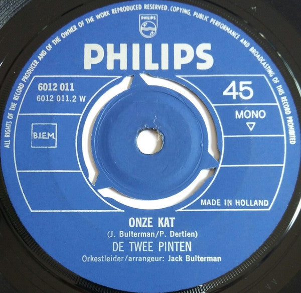 De Twee Pinten : De Juffrouw Van Het Toilet (7",45 RPM,Mono)