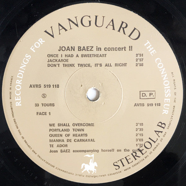 Joan Baez : In Concert Part 2 (LP,Reissue)