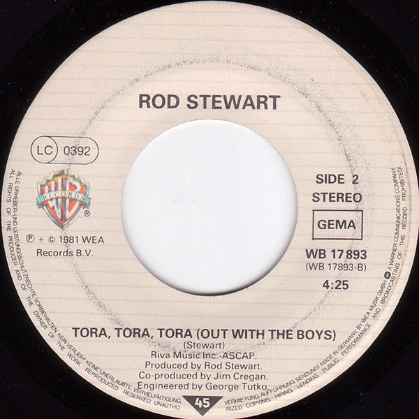 Rod Stewart : Young Turks (7",45 RPM,Single,Stereo)