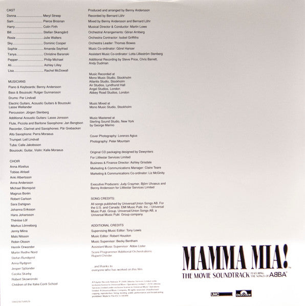 Various : Mamma Mia! The Movie Soundtrack Featuring The Songs Of ABBA (LP,Album,Reissue)