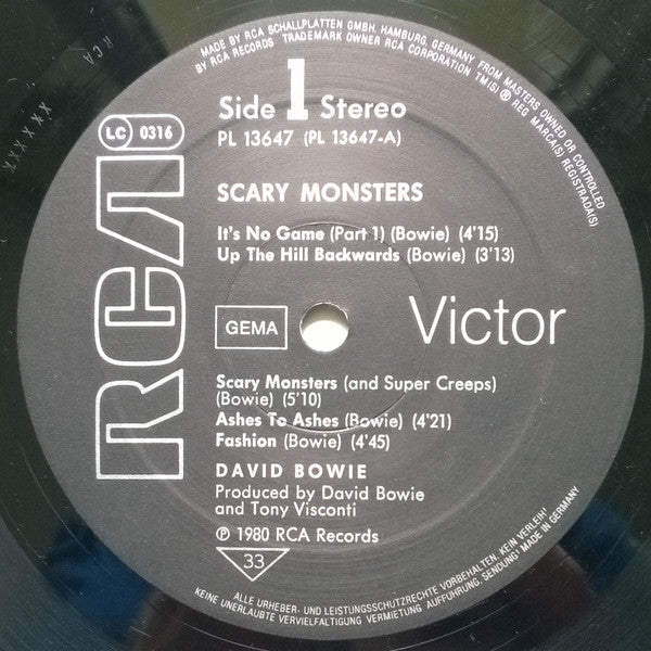 David Bowie : Scary Monsters (LP,Album,Reissue)