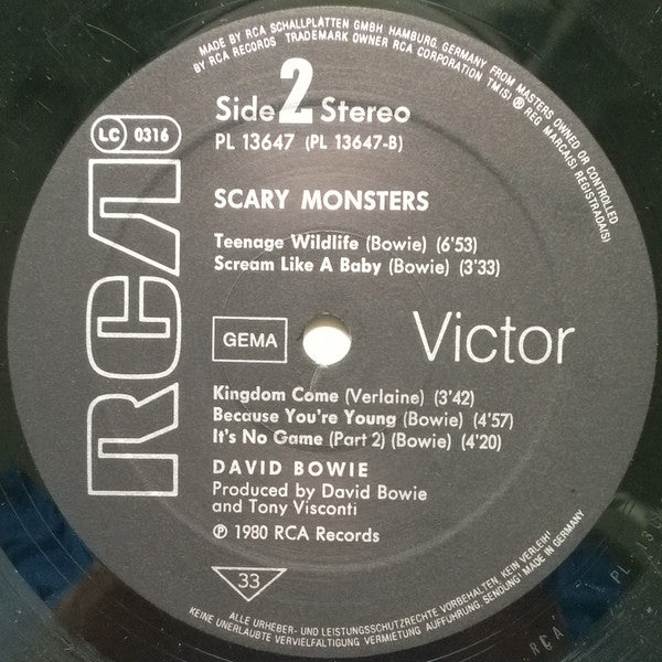 David Bowie : Scary Monsters (LP,Album,Reissue)