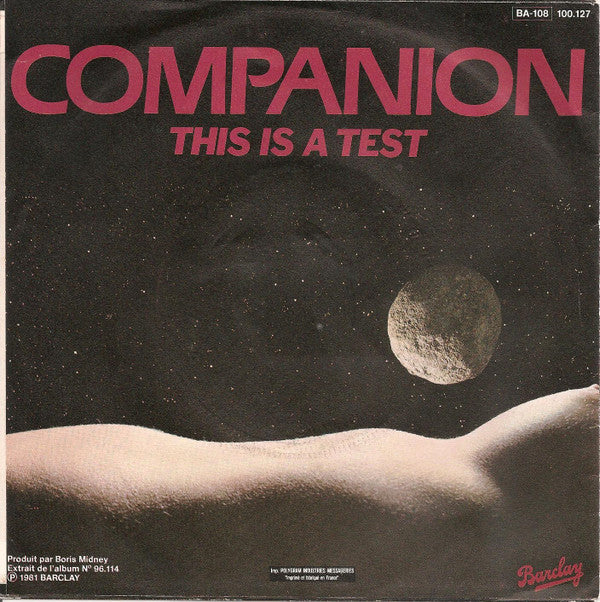 Companion (2) : This Is A Test (7",Single,45 RPM)