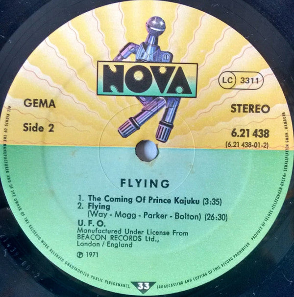 UFO (5) : UFO 2 - Flying - One Hour Space Rock (LP, Album, RE)