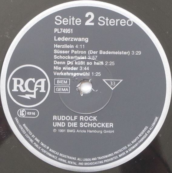 Rudolf Rock & Die Schocker : Lederzwang (LP)