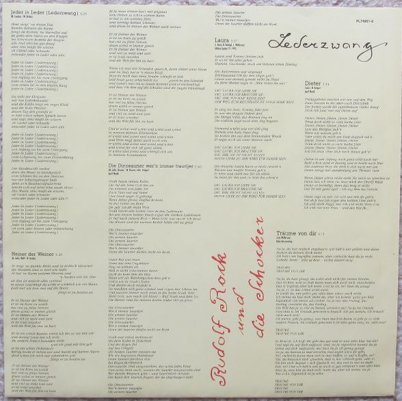 Rudolf Rock & Die Schocker : Lederzwang (LP)