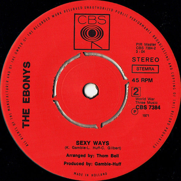 Ebonys, The : You're The Reason Why (7",45 RPM,Single,Stereo)