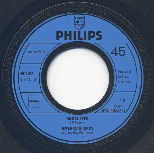 American Gypsy : Angel Eyes (7", Single)