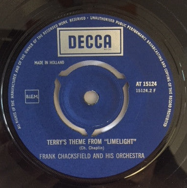 Frank Chacksfield & His Orchestra : Ebb Tide / Terry's Theme From "The Limelight" (7",45 RPM,Single)