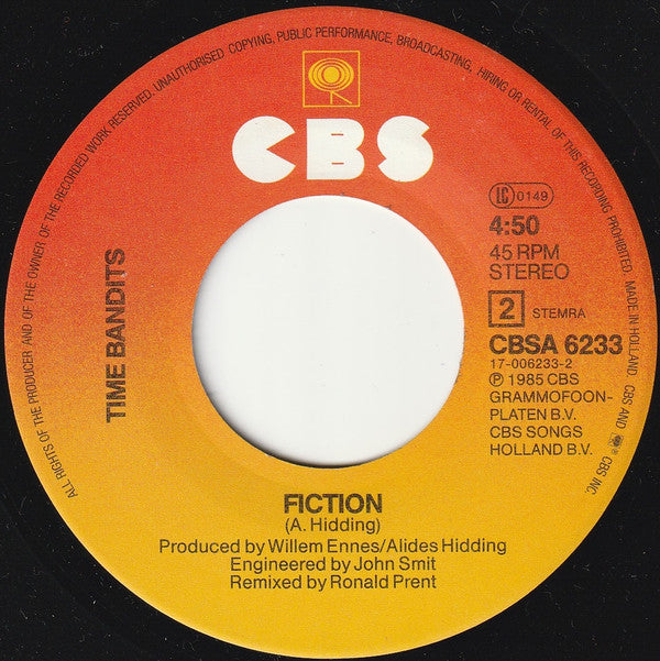 Time Bandits : Endless Road (And I Want You To Know My Love) (7",45 RPM,Single,Stereo)