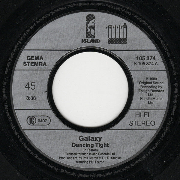 Galaxy (4) : Dancing Tight (7",45 RPM,Single)
